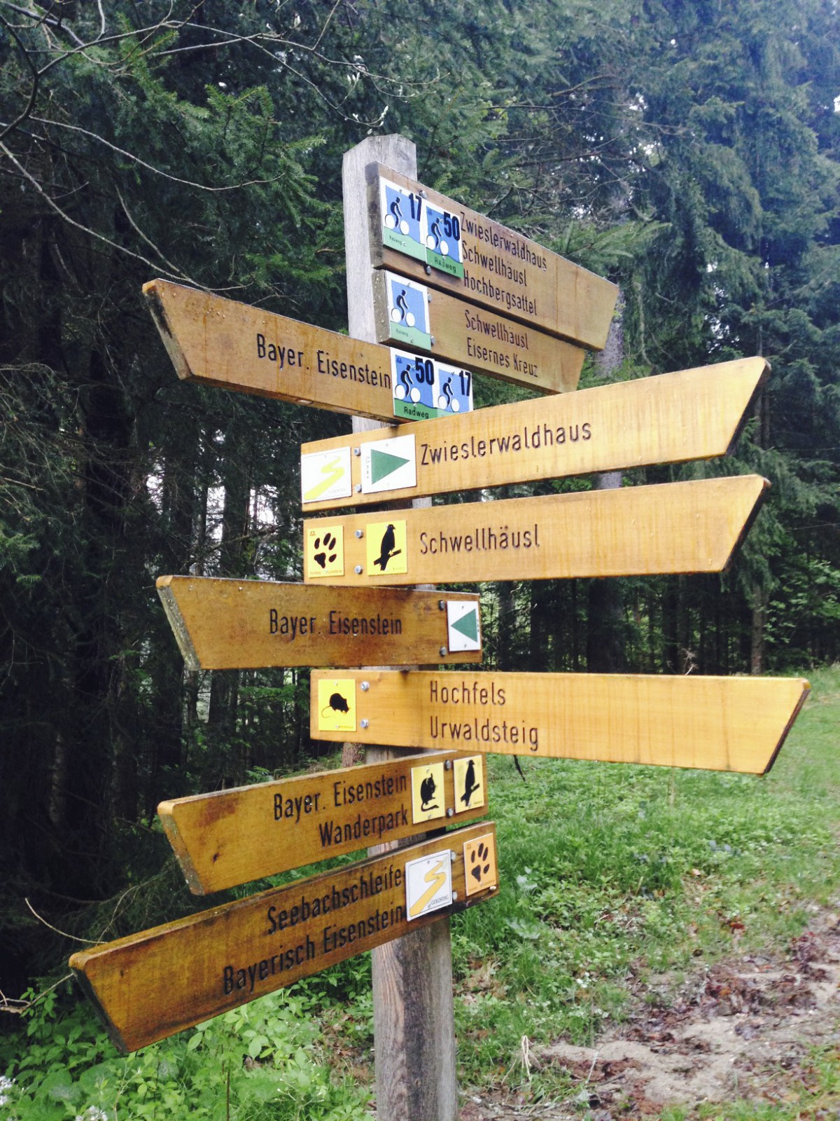 Wegweiser Nationalpark Bayerischer Wald