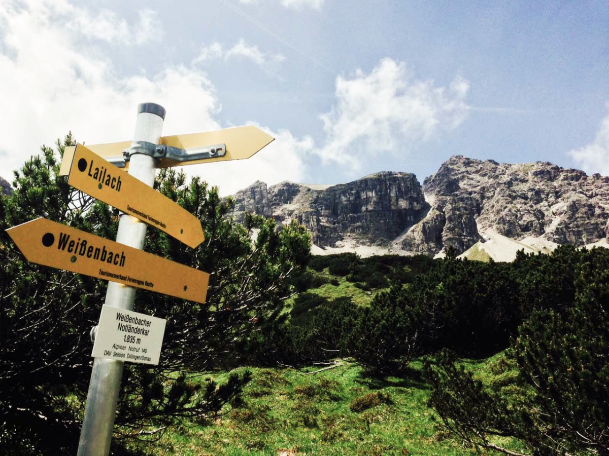 Vor dem "Amphitheater". Unterhalb der Leilachspitze