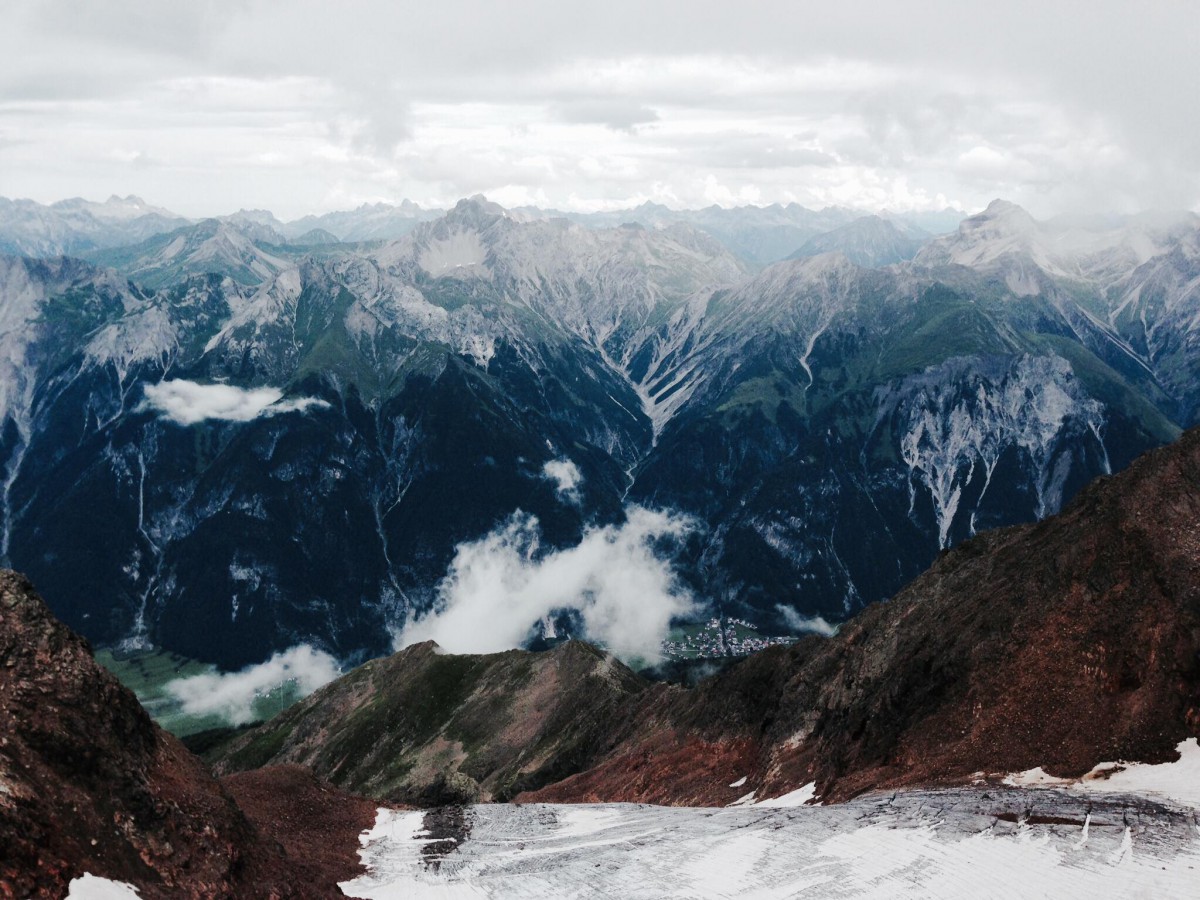 Blick vom Kleinen Riffler zu den Lechtaler Alpen