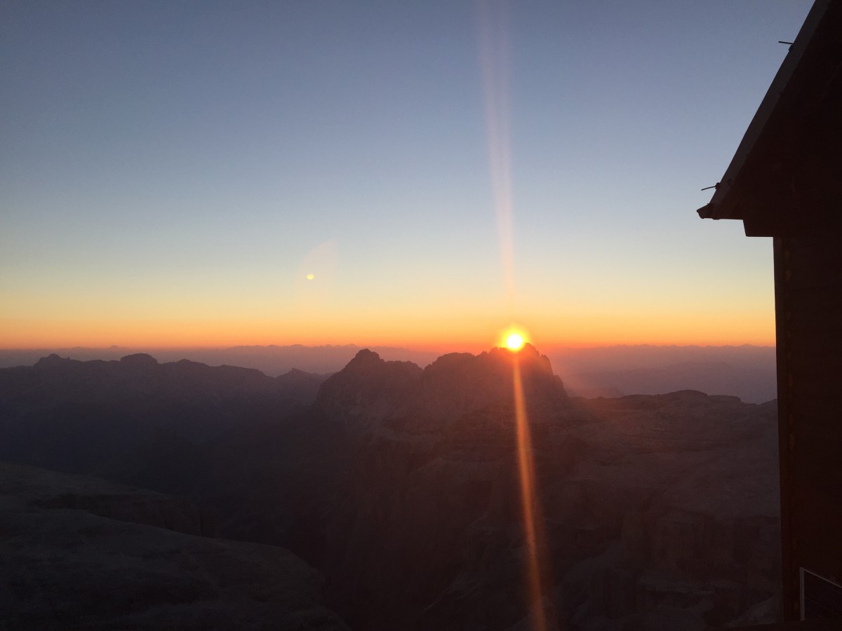 Auf dem Piz Boè: Sonnenuntergang 