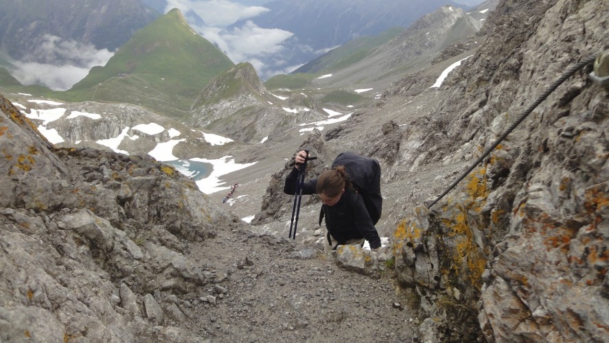 Seescharte, die Schlüsselstelle der Alpenüberquerung