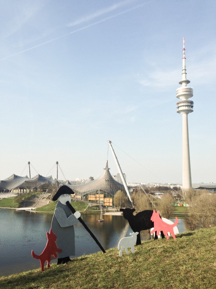 Kunstprojekt Urbane Transhumanz im Olympiapark München