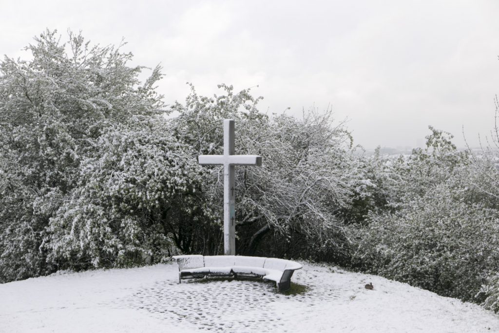 Olympiapark München Schnee Ostern 2017 (10)
