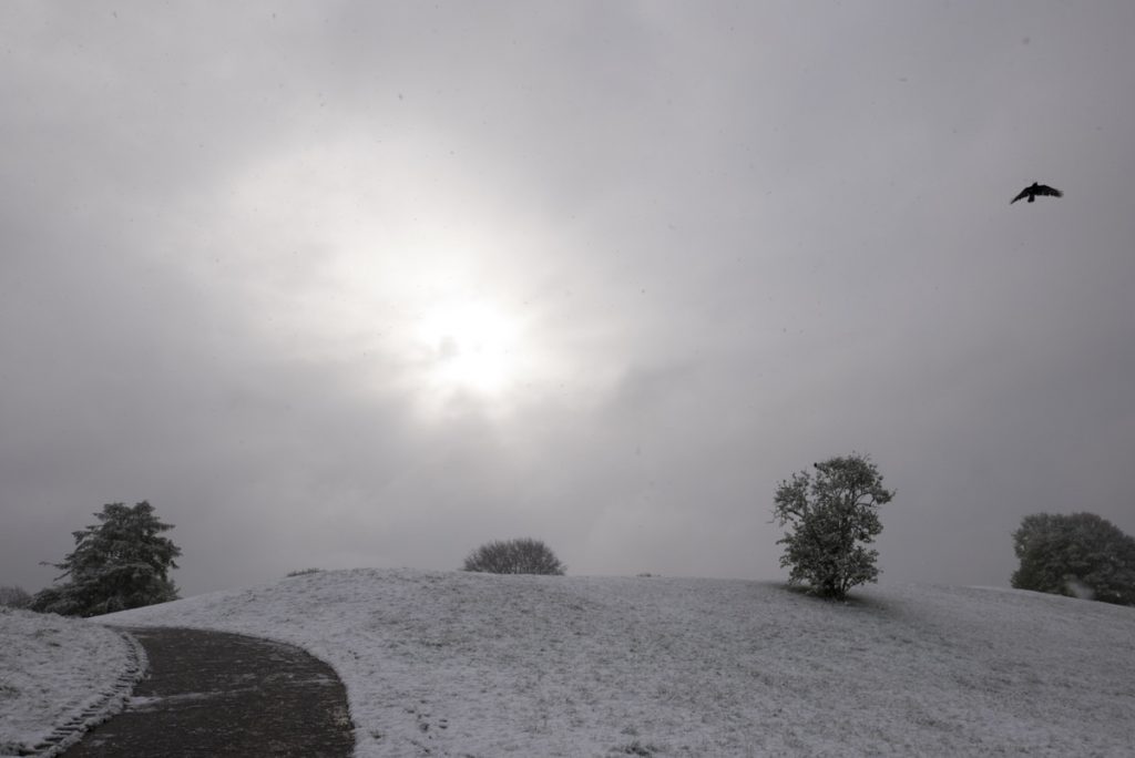 Olympiapark München Schnee Ostern 2017 (7)