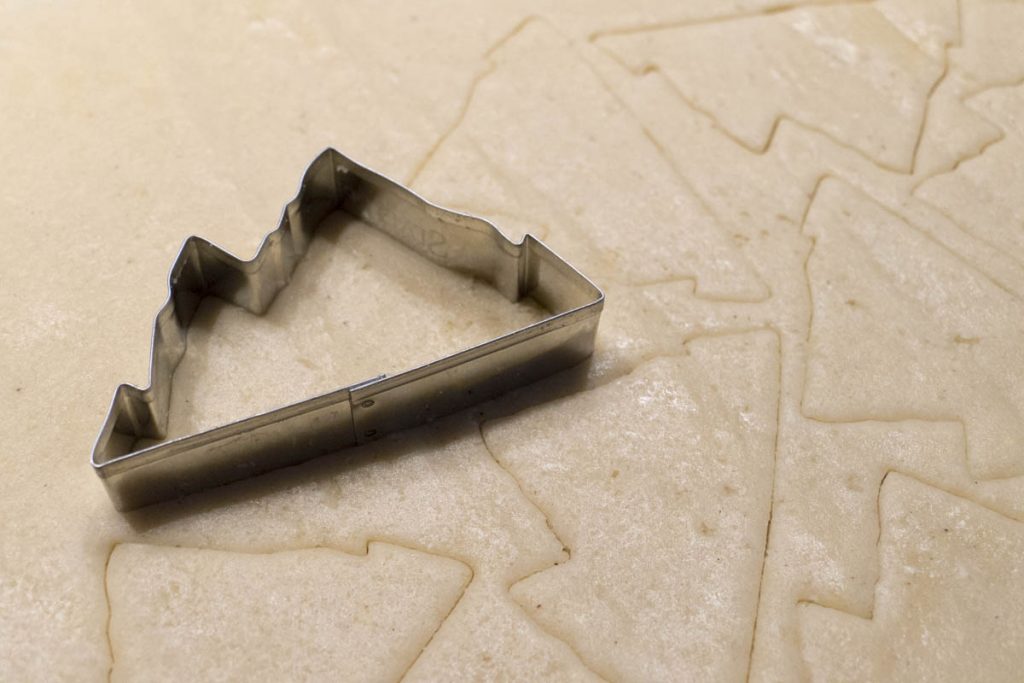 Mürbteigplätzchen Plätzchen Backform Berge 