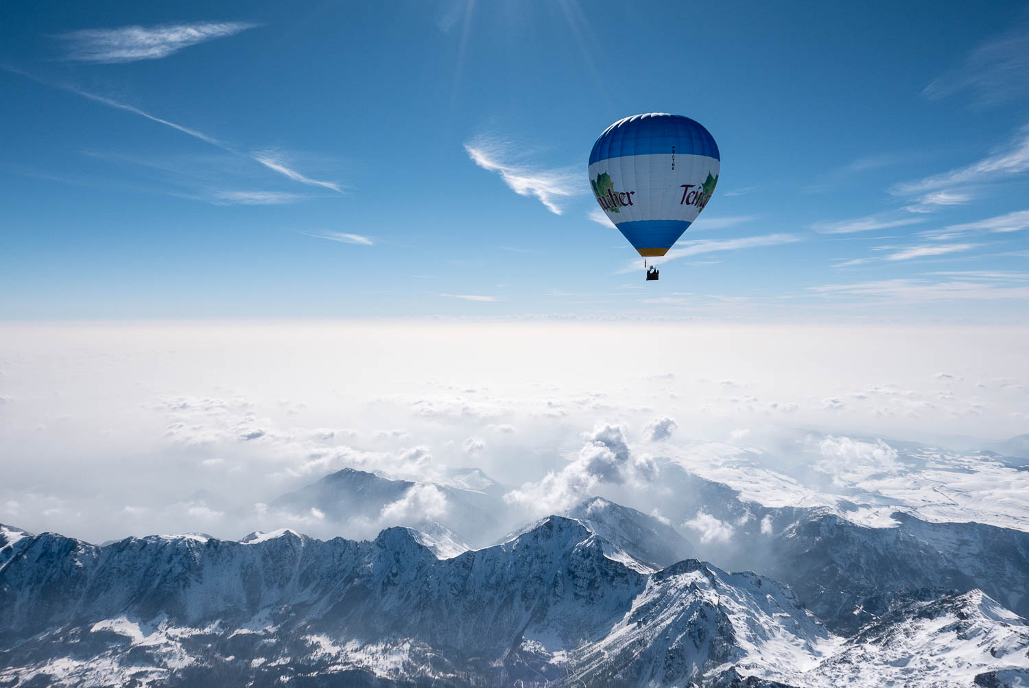 Mit dem Heißluftballon über die Alpen