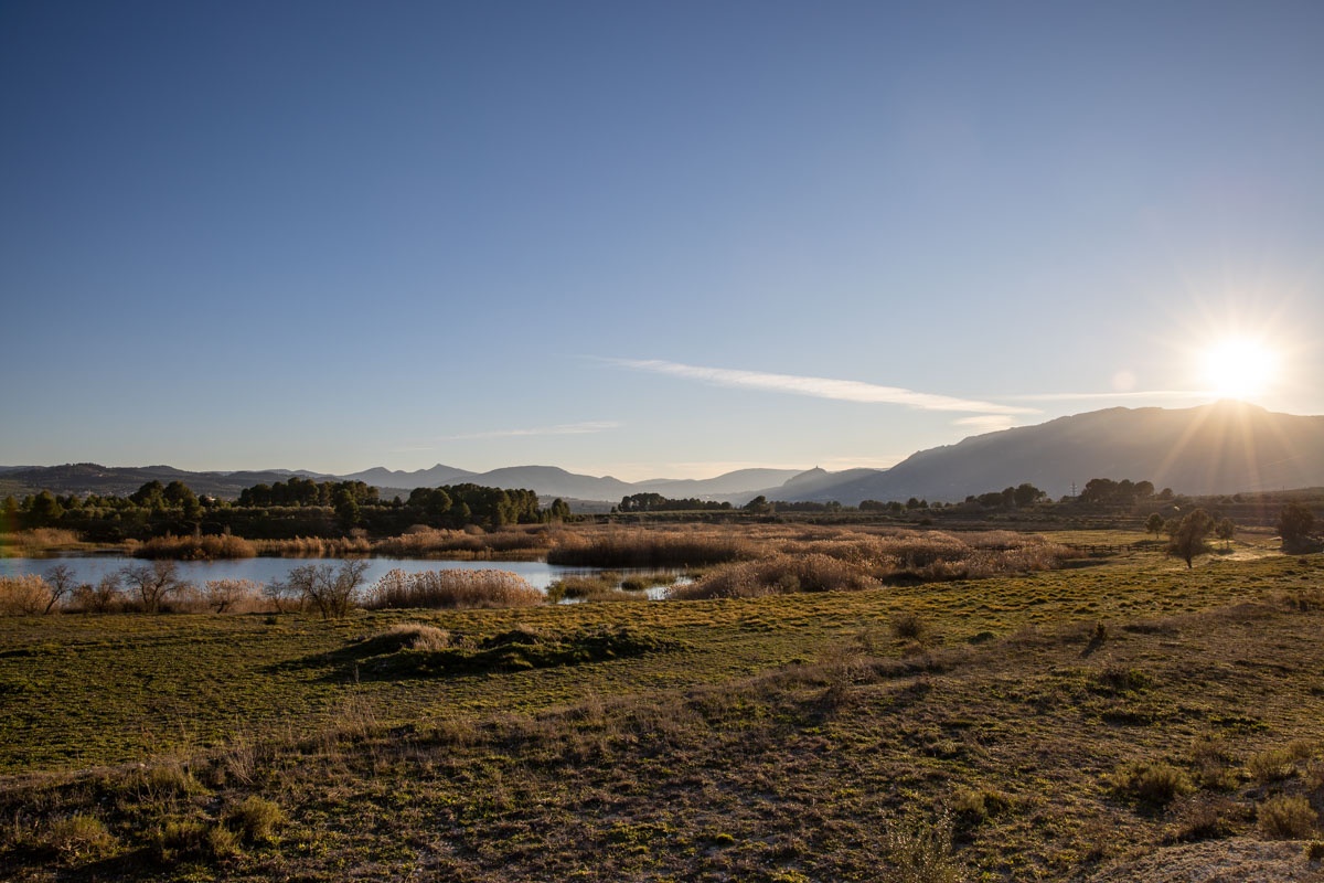 Abendsonne. L'Albufera de Gaianes.