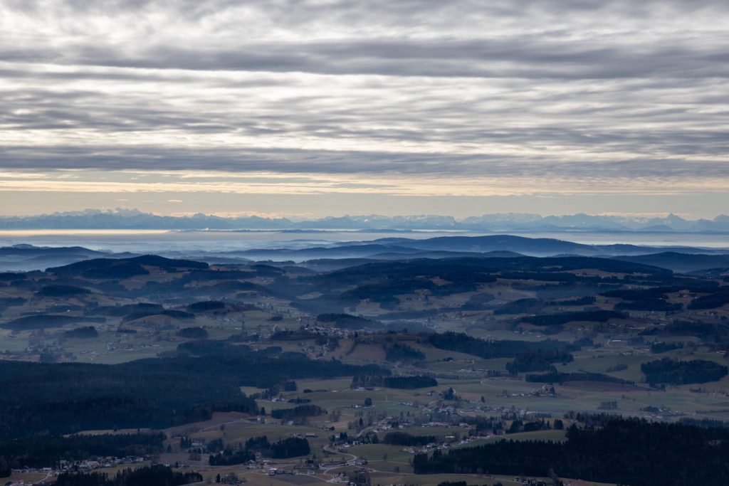 Alpenblick vom Steinernen Meer im Bayerischen Wald