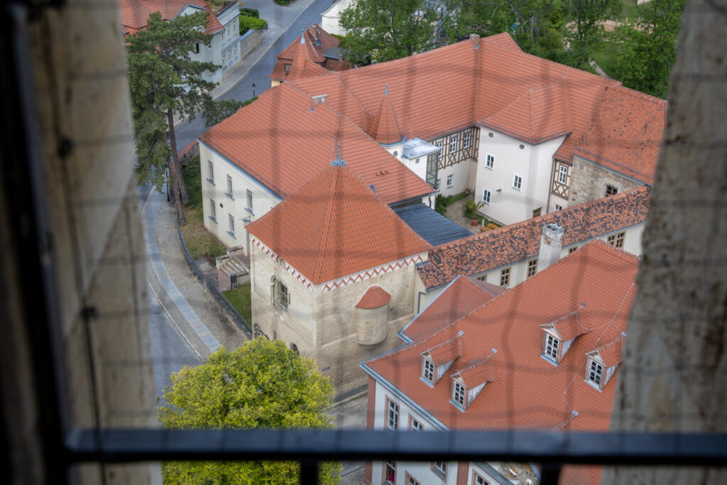 Blick vom Südwestturm des Naumburger Doms.