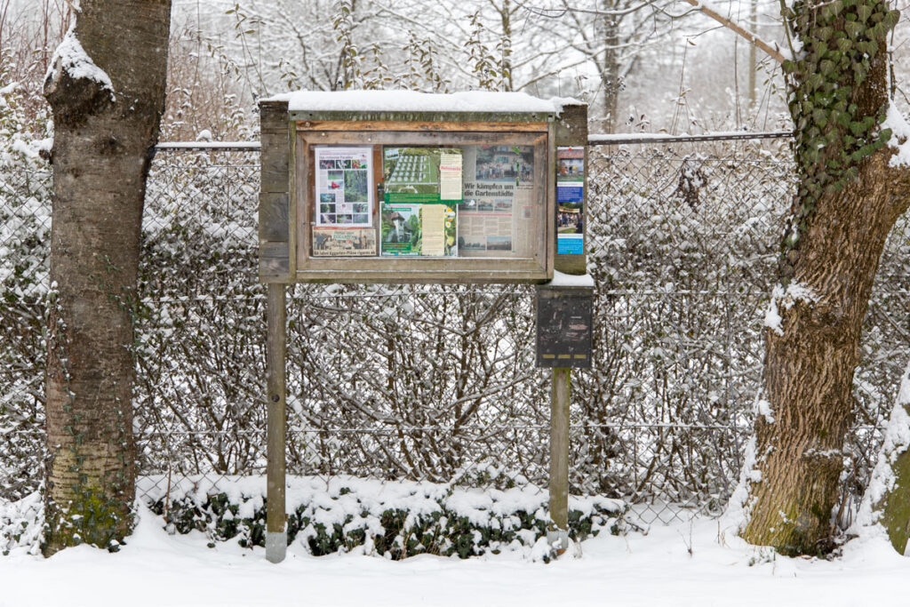 Die alte Eggarten-Siedlung in München, Januar 2021. (Daxetstraße)
