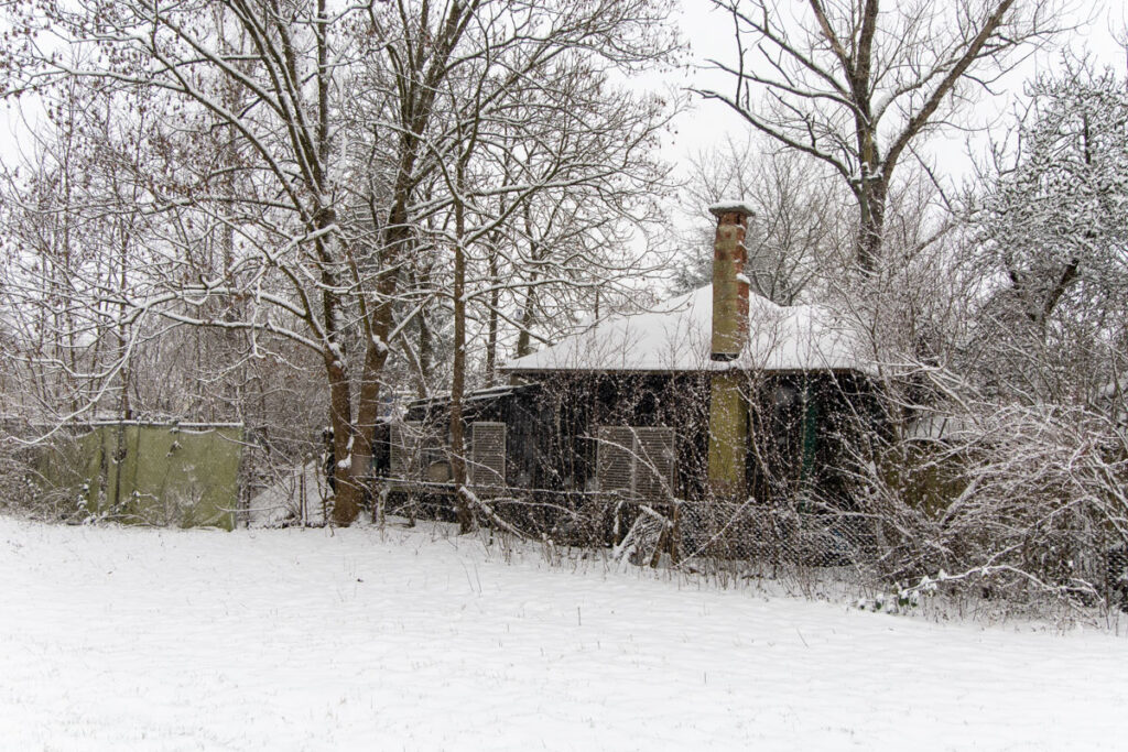 Die alte Eggarten-Siedlung in München, Januar 2021.