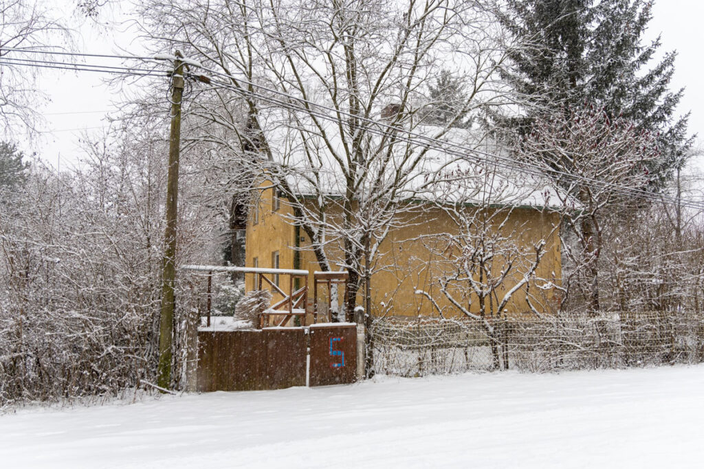 Die alte Eggarten-Siedlung in München, Januar 2021.